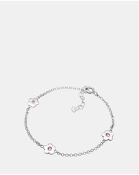 Elli Jewelry - Bracelet Kids Flower Crystals 925 Sterling Silver