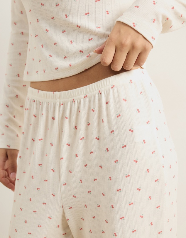 Atmos&Here - Shaina Pointelle Henley Long Sleep Set