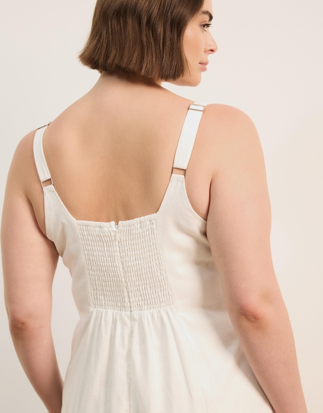 Atmos&Here Curvy - Pippa Sleeveless Linen Blend Midi Dress