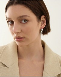 Najo - La Muse Silver Huggie Earrings