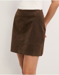 The Fated - Corina Suede Mini Skirt