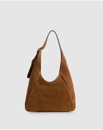 Evity - Alexa Leather Small Suede Hobo Bag
