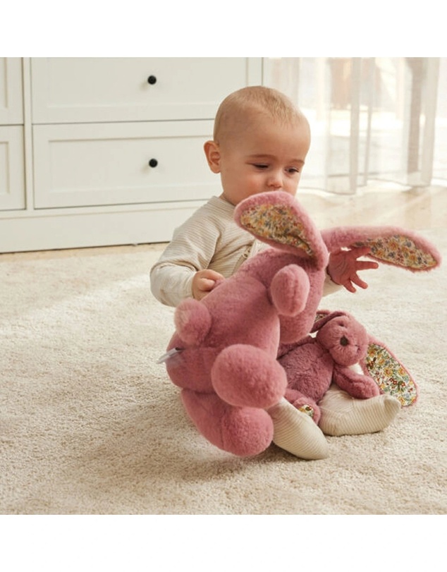 Jiggle and Giggle - Floral Raspberry Bunny Medium