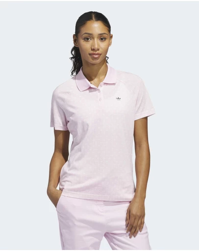 adidas Originals - Originals All Over Trefoil Polo Shirt Womens