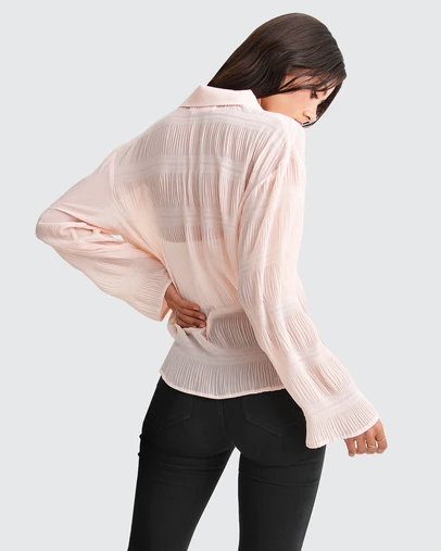 Yoko Shirred Chiffon Blouse