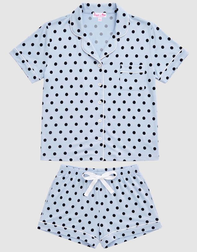 Sant And Abel - Women's Spotty Blue Bamboo Short PJ Set