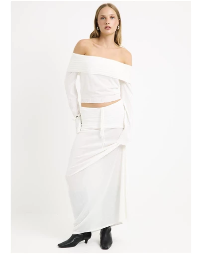 Subtitled - Palma Fold Waistband Skirt