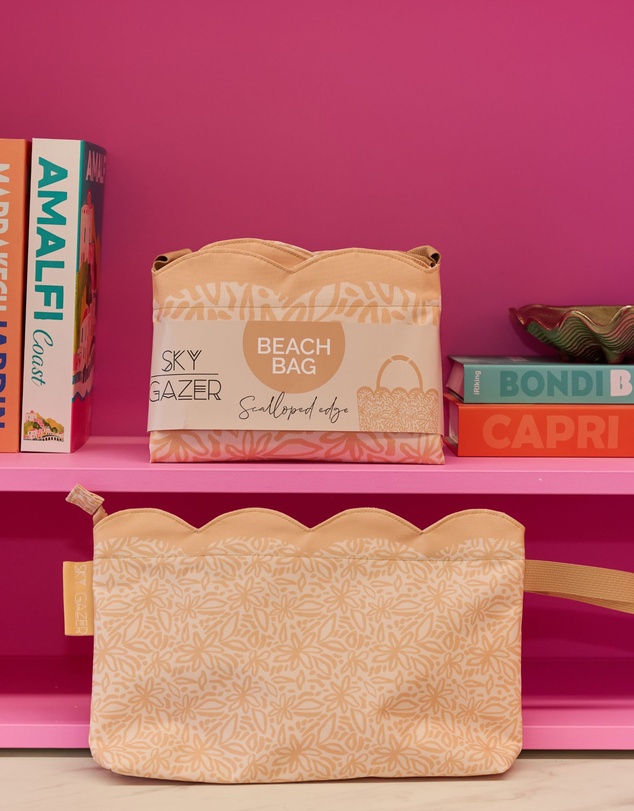 Sky Gazer - Scalloped Edge Wet Bag- Amber Bloom