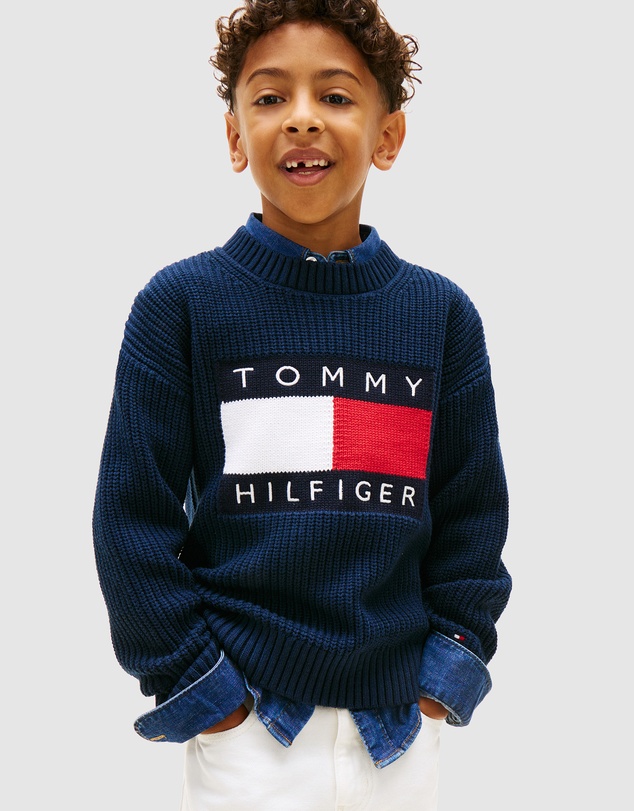 Tommy Hilfiger - Heritage Flag Chunky Knit Jumper - Teens