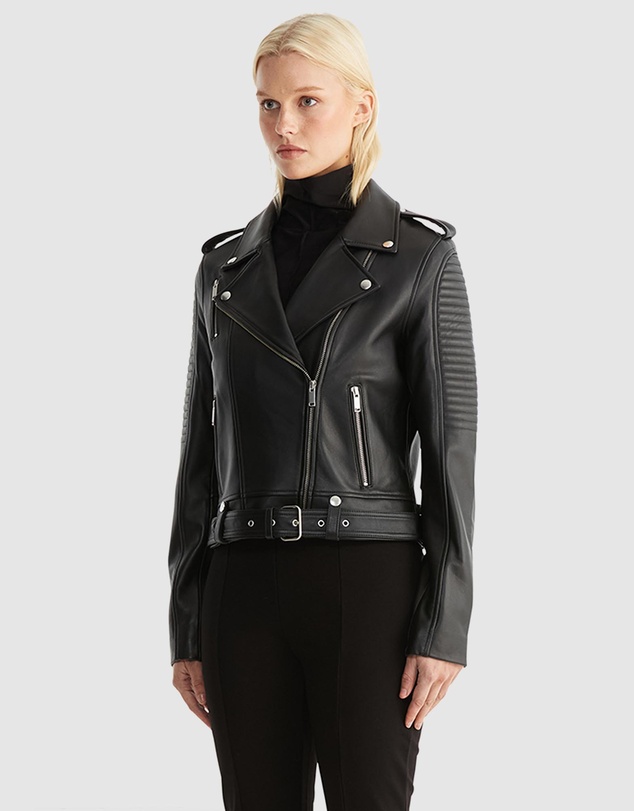 ENA PELLY - Classic Leather Biker Jacket 2.0