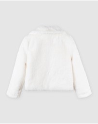 Designer Kidz - Charlotte Faux Fur Collared Jacket