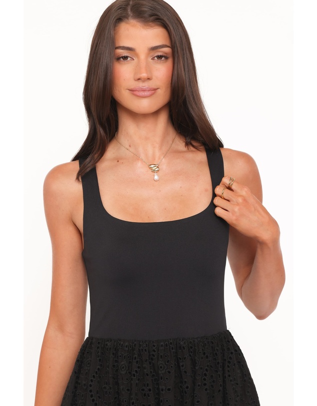 Petal & Pup - Alva Midi Dress - Black Broderie