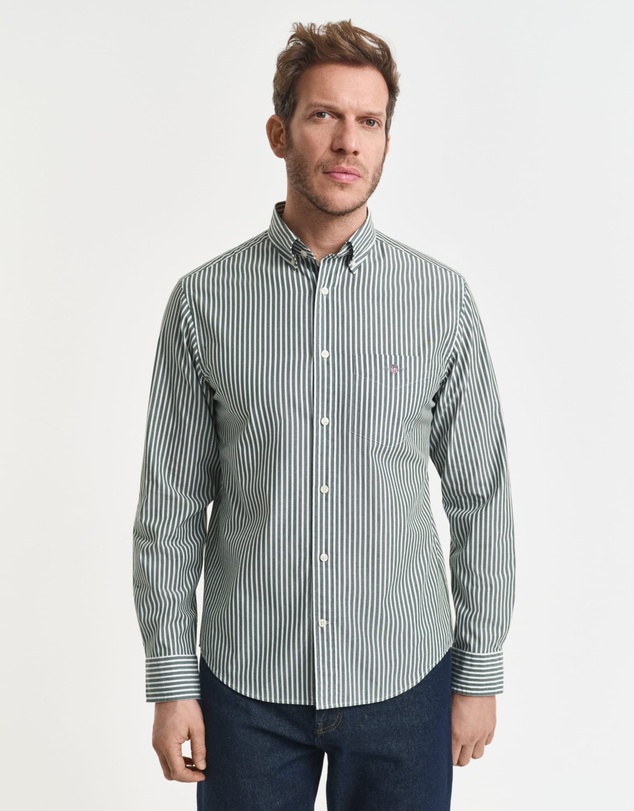 Gant - Regular Fit Striped Poplin Shirt