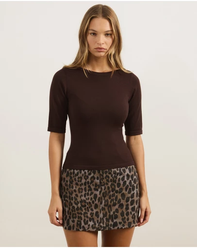 Atmos&Here - Cora Boat Neck Knitted Top
