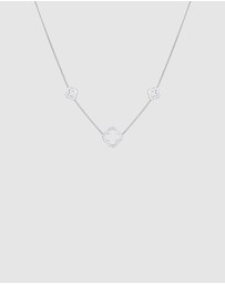 Elli Jewelry - Necklace Cloverleaf Symbol Luck with Zirconia in 925 Sterling Silver