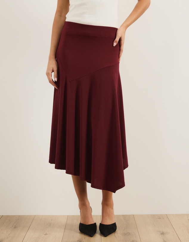 Atmos&Here - Aine Hankerchief Hem Midi Skirt