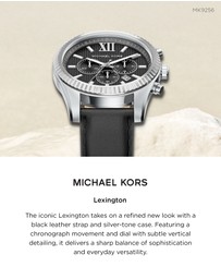 Michael Kors - Lexington Black Chronograph Watch