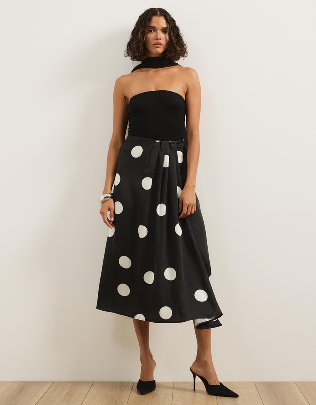 Atmos&Here - Nara Polka Dot Midi Skirt