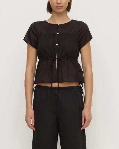 Assembly Label - Quinn Voile Tie Top