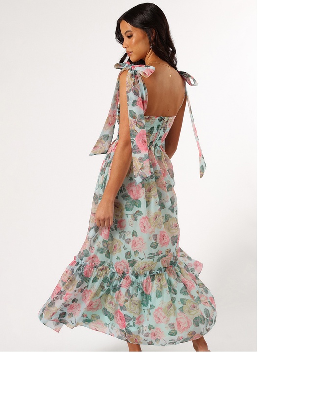 Petal & Pup - Floret Midi Dress - Blue Multi