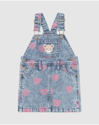 Huxbaby - Dreamy Denim Hearts Pinafore Dress - Babies-Kids