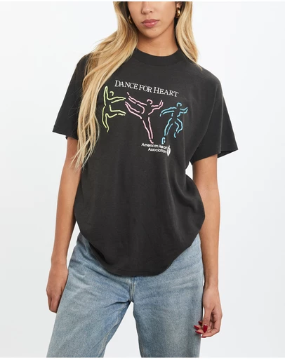 Vintage by The Real Deal - Pre Loved - 80s Dance For Heart Tee