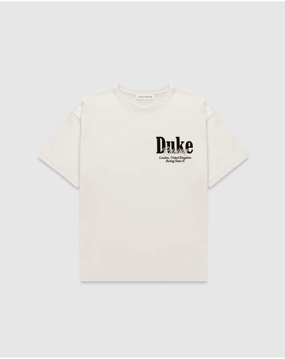 Duke + Dexter - DR3 Grey Pit Stop Vintage White T-Shirt