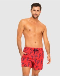 Tolu Australia - Boardshorts with Red Jellyfish