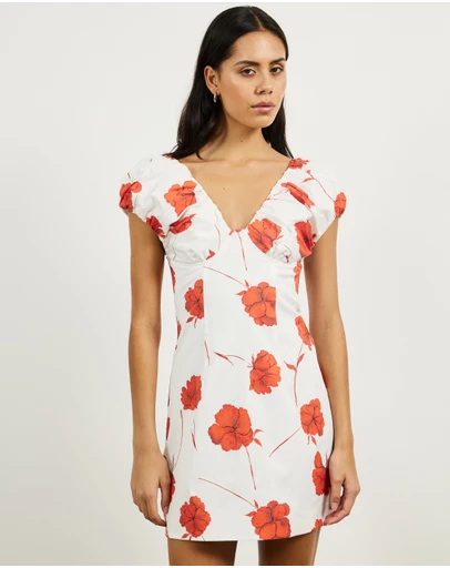 Lover - Posy Gathered Detail Mini Dress