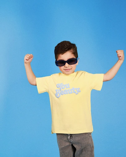 Skwosh - You Beauty Kids Slang Tee in Lemon