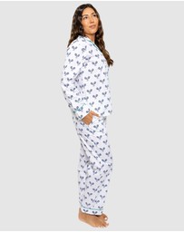 Sant And Abel - Women's Tennis Navy Long PJ Set