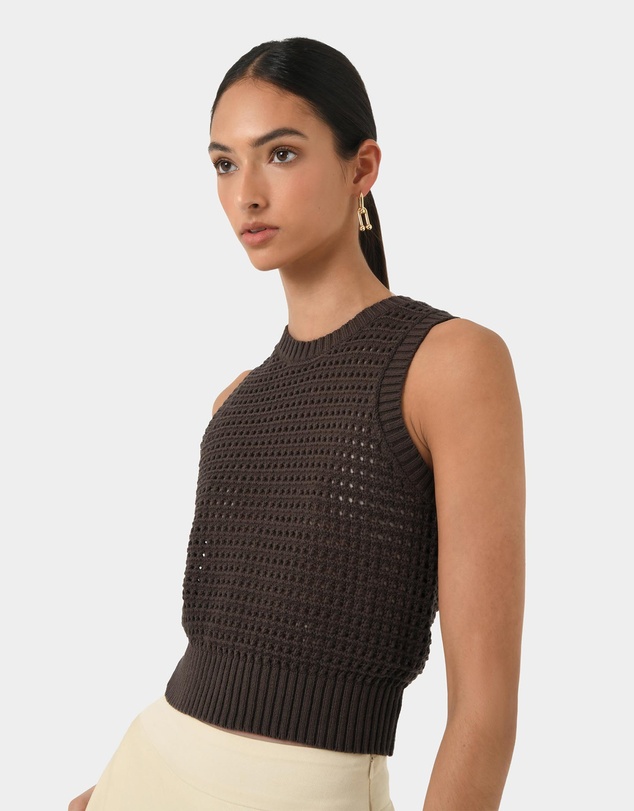 Forcast - Quinta Open Knit Tank