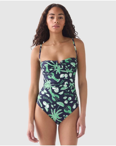 Kate Spade - Beachside Open Back Balconette Cup Underwired Swimsuit