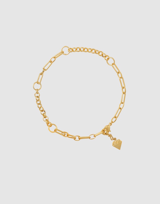 Wanderlust + Co - Mixed Chain Gold Bracelet