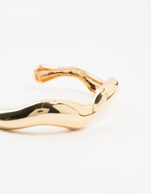 Lovisa - Gold Plated Organic Wave Wrist Cuff
