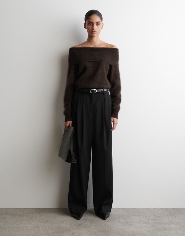 COS - Off-The-Shoulder Merino Wool Jumper