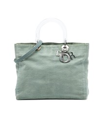 Pre-Loved by Azura Reborn - Pre-Loved Large Denim Cannage Acrylic Handles Lady Dior