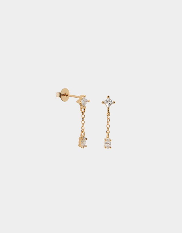 Forcast - Rose 16k Gold Plated 3pc Earring Set