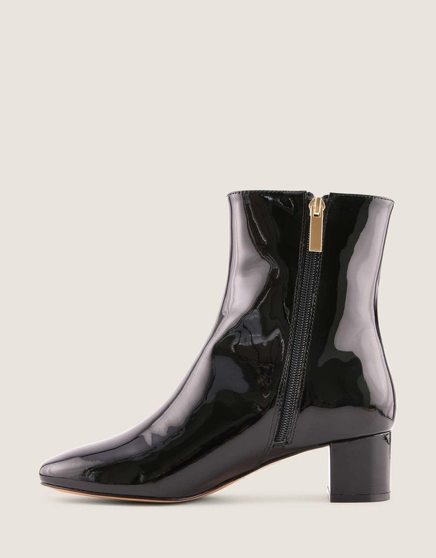 Shelly Shen - Noah Heel Ankle Boots Black Patent