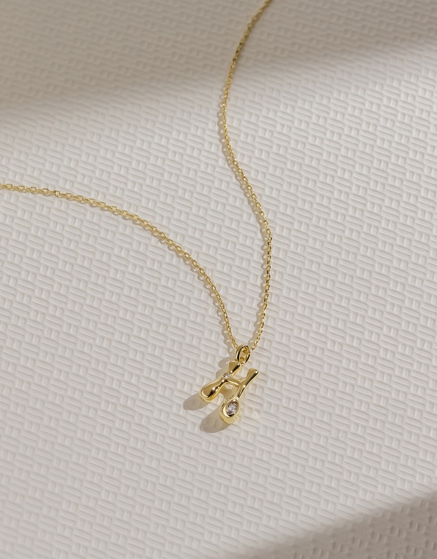 Wanderlust + Co - Alphabet Bubble Pendant Necklace - Letter H