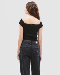 Tommy Jeans - Slim Smock Crop Top