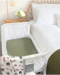 Living Textiles - 2 Pack Jersey Bedside Sleeper Fitted Sheet - Forest Retreat