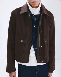 M.N.G - Denim Parka With Contrasting Collar