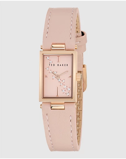 Ted Baker - Lileey Rose Gold-Tone Nude Pink Leather Watch