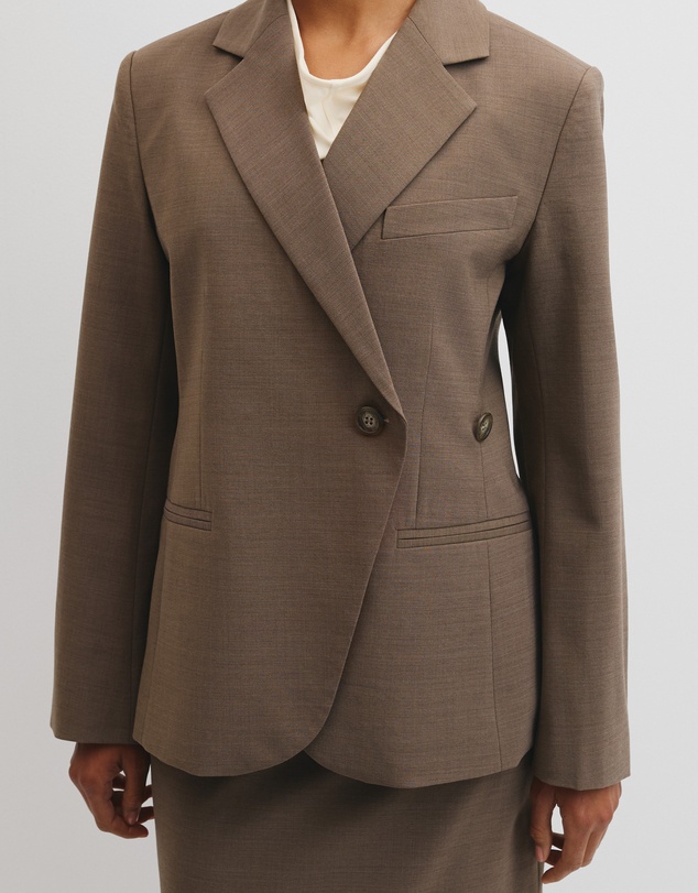 Country Road - Wool Blend Cross Over Blazer