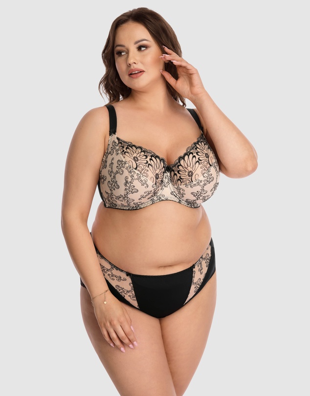 Nessa - Tatuaz Unlined Embroidered Large Cup Wired Bra