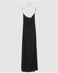 Revibe - Repaired Christopher Esber Arced Palm Strapless Dress - AU 12