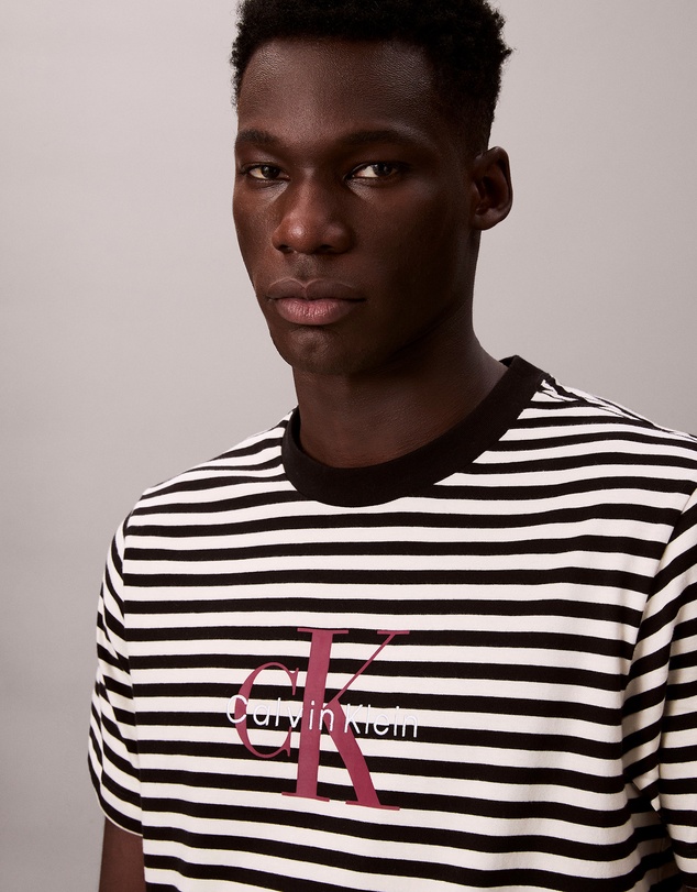Calvin Klein Jeans - Monogram Logo Stripe Relaxed T-Shirt