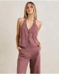 Rhythm - Lucy Check Halter Vest