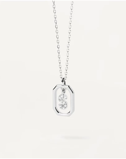 PDPAOLA - Mini Letter S Silver Necklace